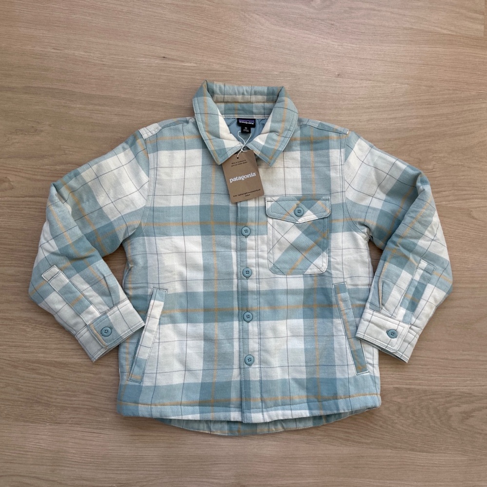 Kids Patagonia Lightweight Insulated Fjord Flannel Shirt-Jacket- Kids XS- New